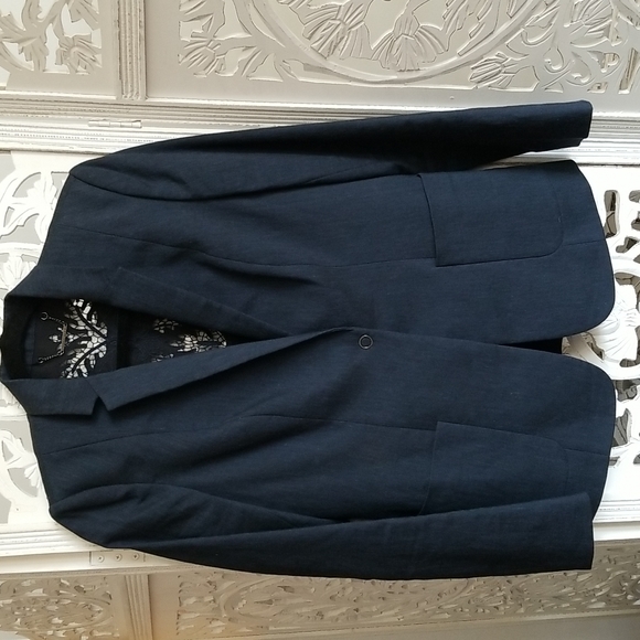 WORN ONCE Elie Tahari Sz 6 Cutout Beaded Back Blazer - Picture 2 of 4